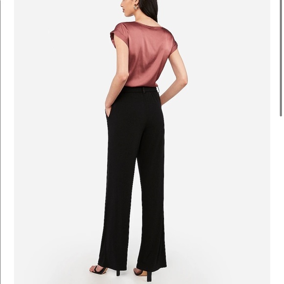 Express High Waisted Wide Leg Paperbag Pants - Picture 3 of 8